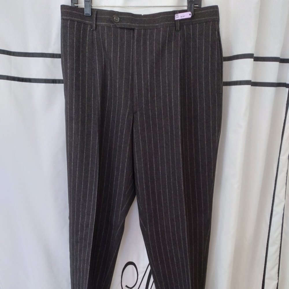 Daniel Cremieux Chalk-Stripe Wool Blend Slacks